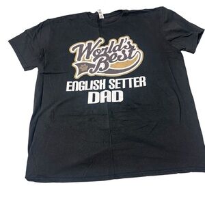 English Setter Dog dad graphic tee shirt